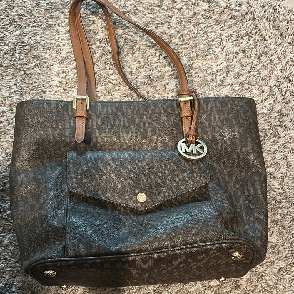 Michael Kors Brown Signature Tote Bag